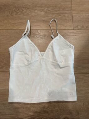 Aritzia Sunday Best White Lace-Trim Cami